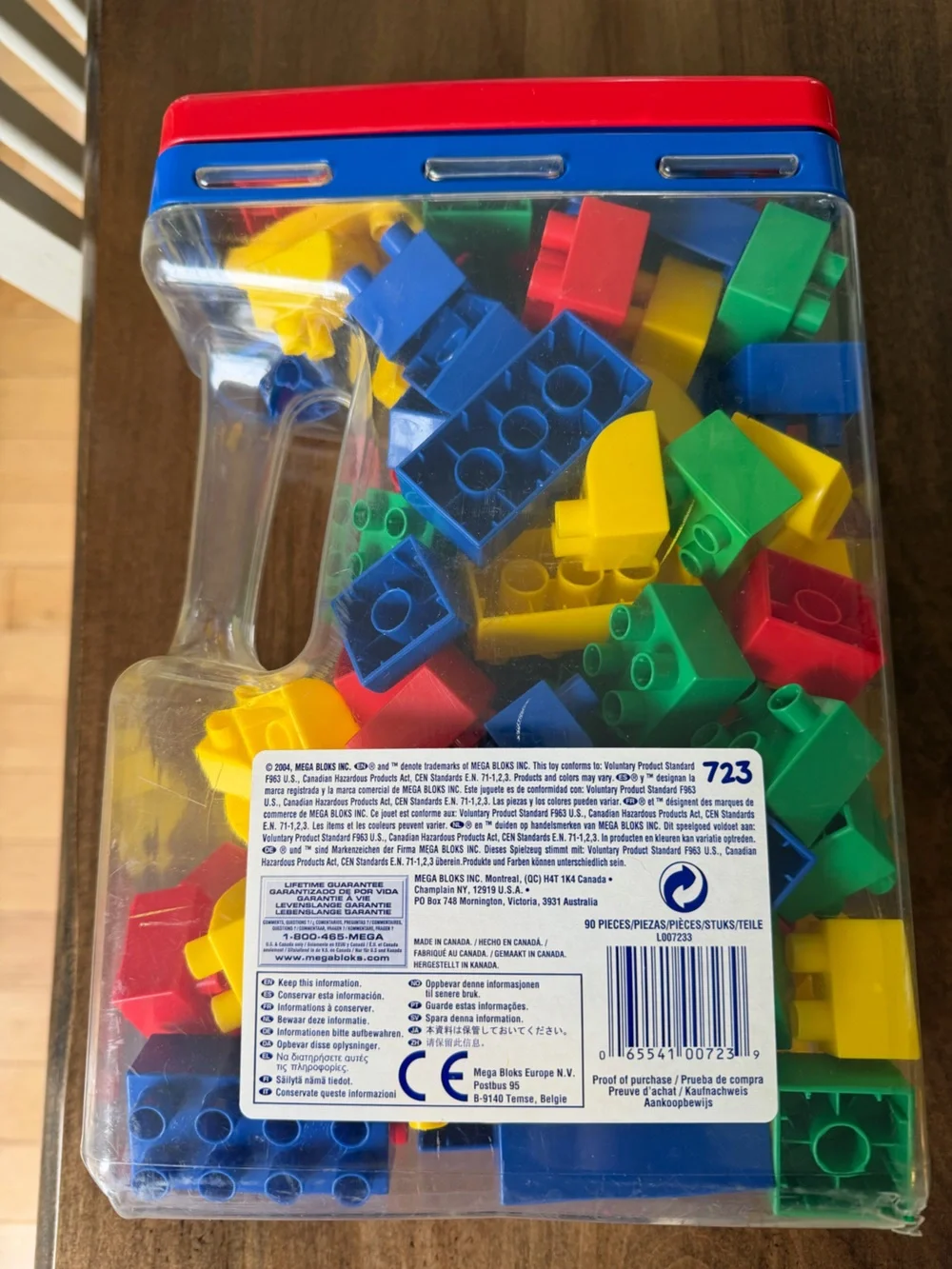 Mega Bloks 90-Piece Building Set - Bright Primary Colors